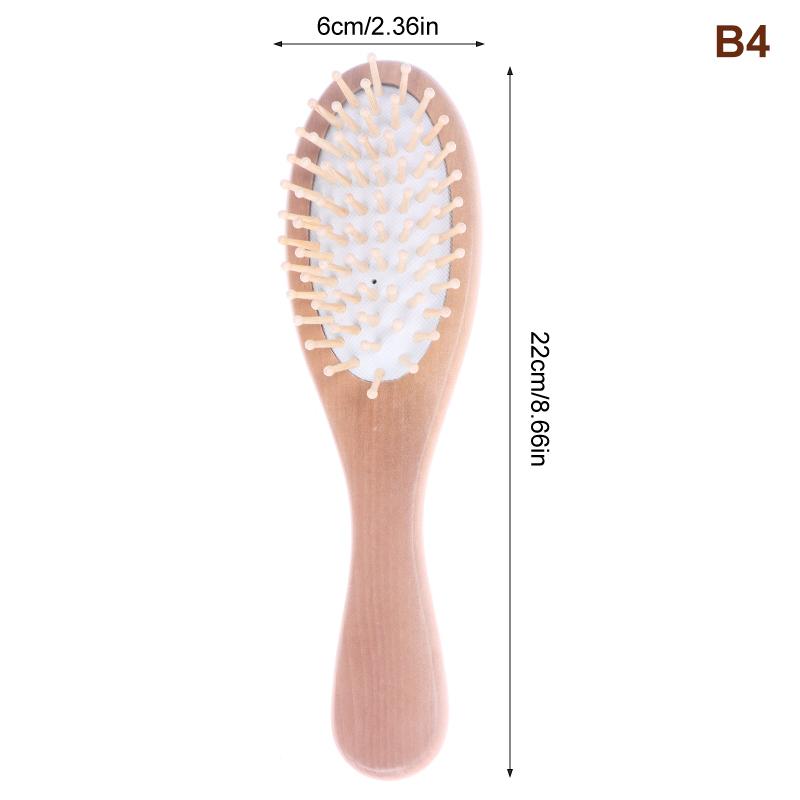 Anti-Static Scalp Massager for All Hair Types Detangling Cushion Design Airbag Wood Hair Comb Massage Brush