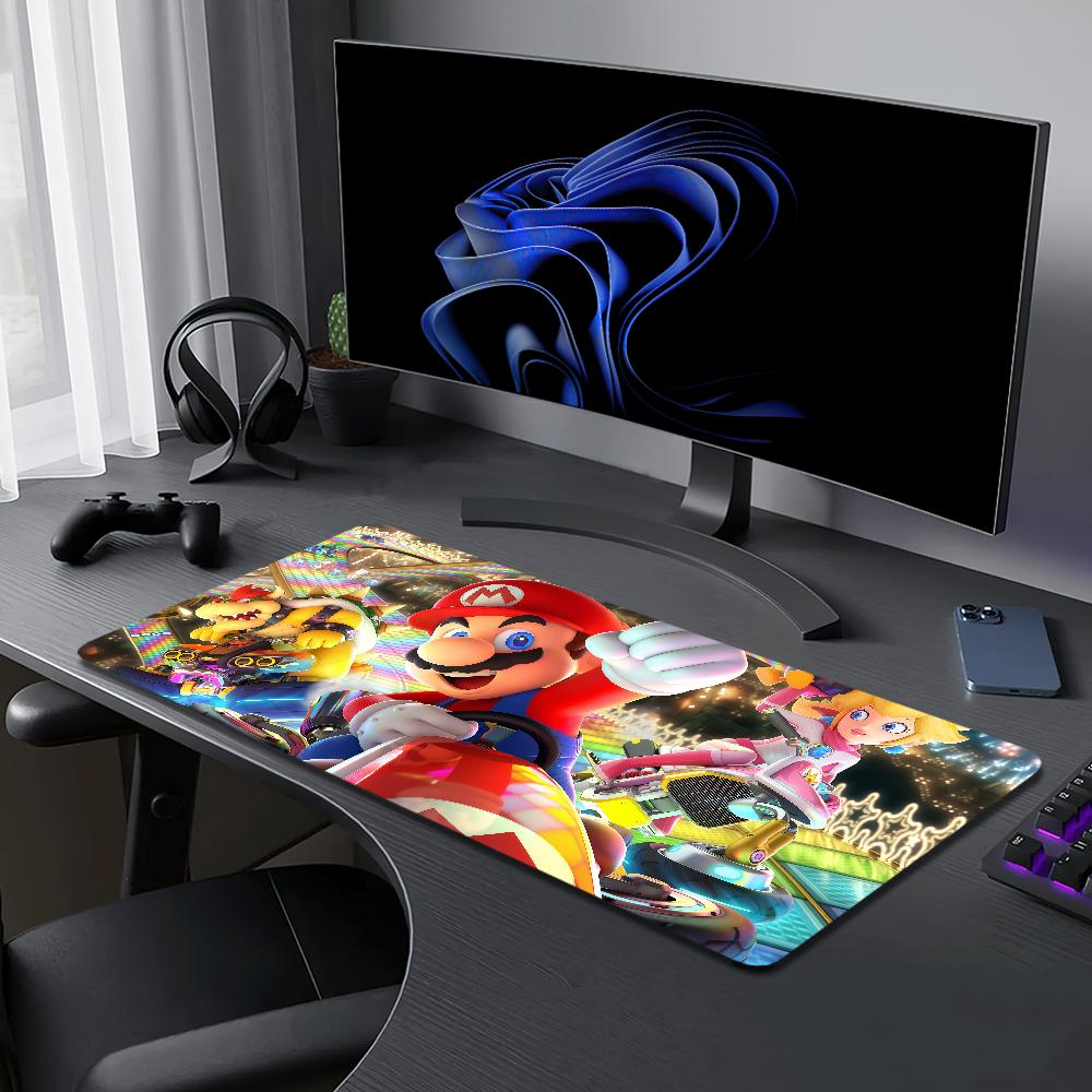 Karts 8 Deluxe Cute M-Mari Mouse Pad Desk Mat Large Non-slip Anti-fray Keyboard Ergonomic Office Rubber PC Home Custom