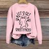 Halloween Sweatshirts For Women Cute Ghost Long Sleeve T Shirt Fashion Sweatshirt