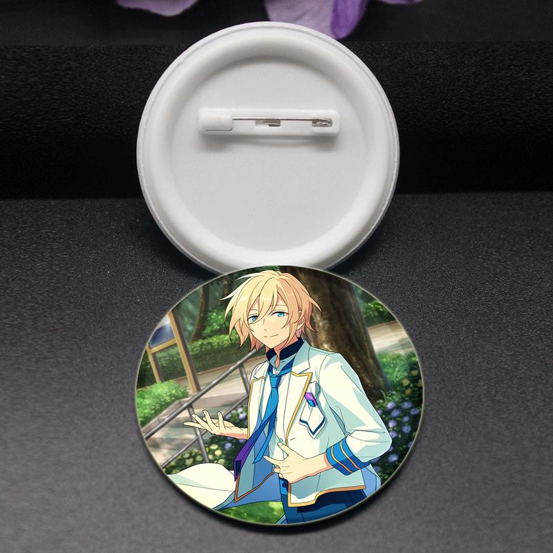 32/44/58mm Ensemble Stars Idol Round Brooch Cartoon Cosplay Badge Icons Lapel Pins for Backpack Gifts Eichi Tenshouin