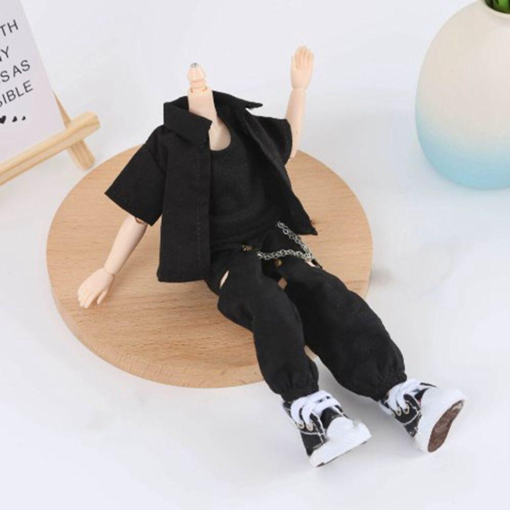 Fashion Doll Trousers Clothes Princess PU Leather Jacket Coat for Azone Ob24 Dolls For Blythe Dolls
