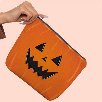 1pc Halloween Pumpkin Printed Fashion Cosmetic Bag