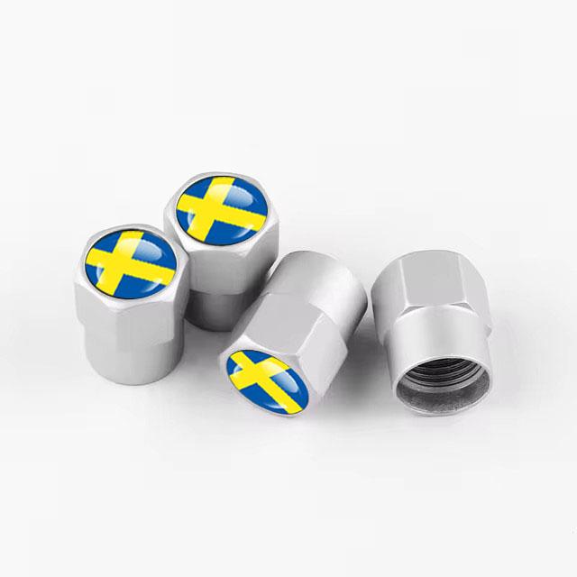 4Pcs Tyre Valve Cover Metal Car Tire Wheel Stem Air Valve Cap for Volvo XC40 XC60 XC90 C30 C70 S60 V50 V60 V70 Auto Accessoories