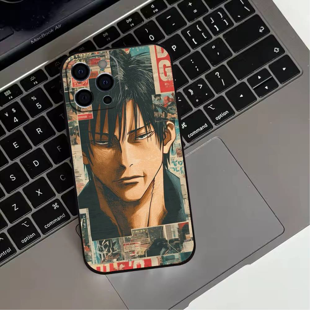 Toji Fushiguro Jujutsu Kaisen  Phone Case For iPhone 17,16,15,14,13,12,11 Plus,Pro Max,XS,Soft Silicone Black Cover