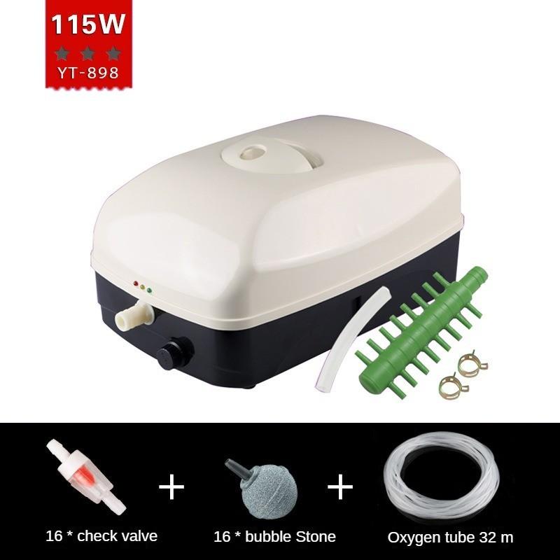 Vysoce výkonné akvarijní kyslíkové vzduchové čerpadlo Akvarijní střídavé/stejnosměrné dvouúčelové provzdušňovací čerpadlo Akvakultura Tichý kyslíkovač