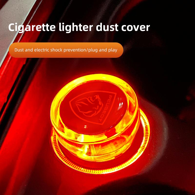 Car Cigarette Lighter Cover DustProof Decoration Cap For Peugeot 2008 207 5008 4008 208 3008 308 107 508 406 407 307 206 301 408
