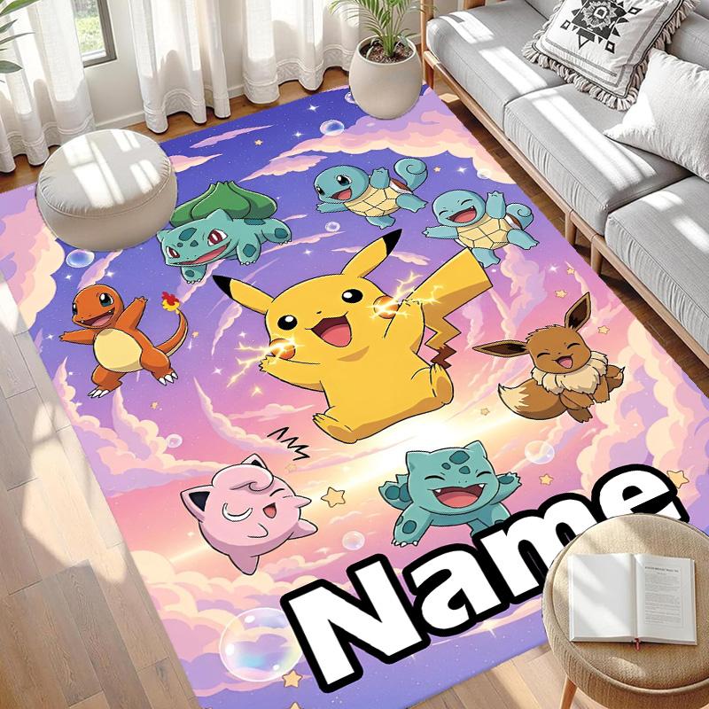 Custom Name Personalized Card Game Print Carpet, Versatile Home Decor Rug, for Playroom, Apartment, Balcony, Entryway, Hallway Gift