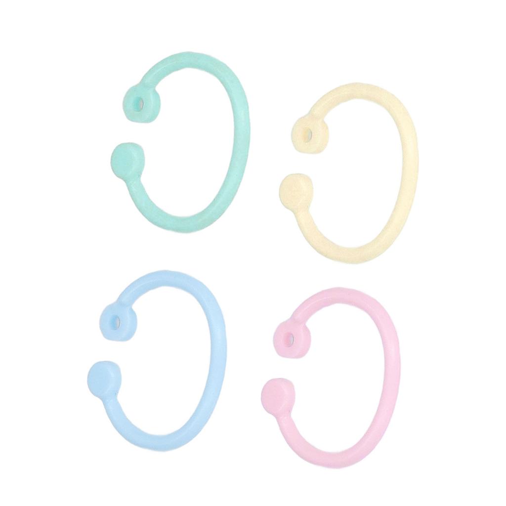 160Pcs  Rings PE Material  Easy  Wide Application Book Rings for Keys Document