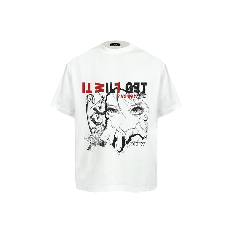 American Retro High Street Short-Sleeved T-shirt Men's High-Grade Ruan Shuai Oumei Top T-shirt Fashion Brand Couple