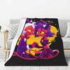 Custom Animated Anime Helluva Boss Blitzo Blanket 3D Printed Soft Flannel Fleece Warm Throw Blankets Car Bedding Sofa Bedspreads
