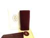 Authentic Must De Cartier Bordeaux Leather 4 Pics Key Cases #b108  Open Box