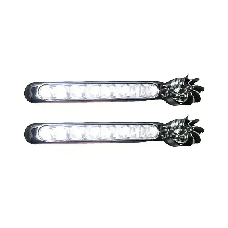 Wind Powered Car LED DayTime Running Lights Creative Auto Auxiliary Lighting Rotation Fan Lamp Automobile Day Time Headlights