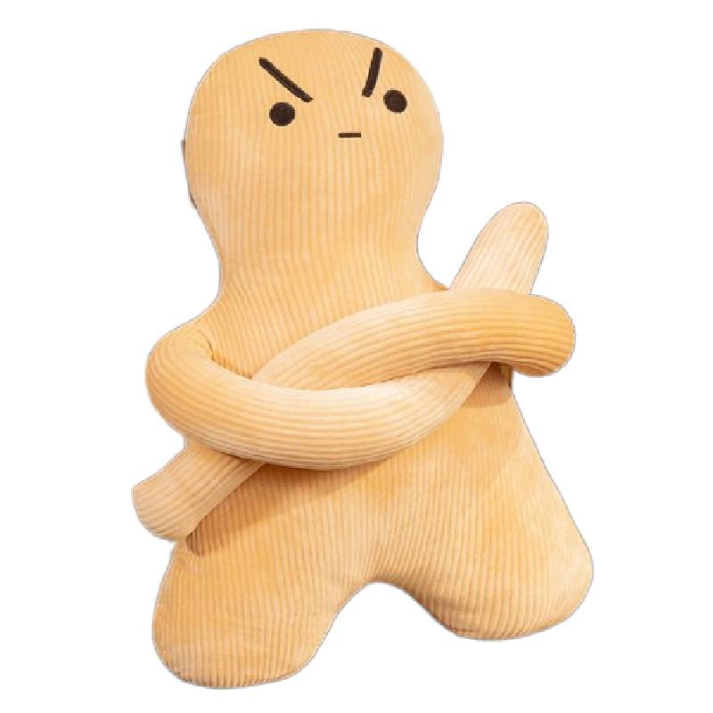 

Красочная Подушка-Кукла Плюшевая Мультяшная Обнимашка Мини-Люди Мягкая Пушистая Подарок для Девочек 55см жёлтый