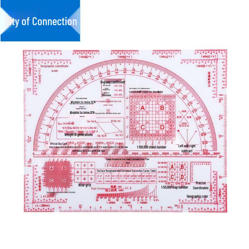 Multifunctional Drafting and Diagram Interpretation Ruler