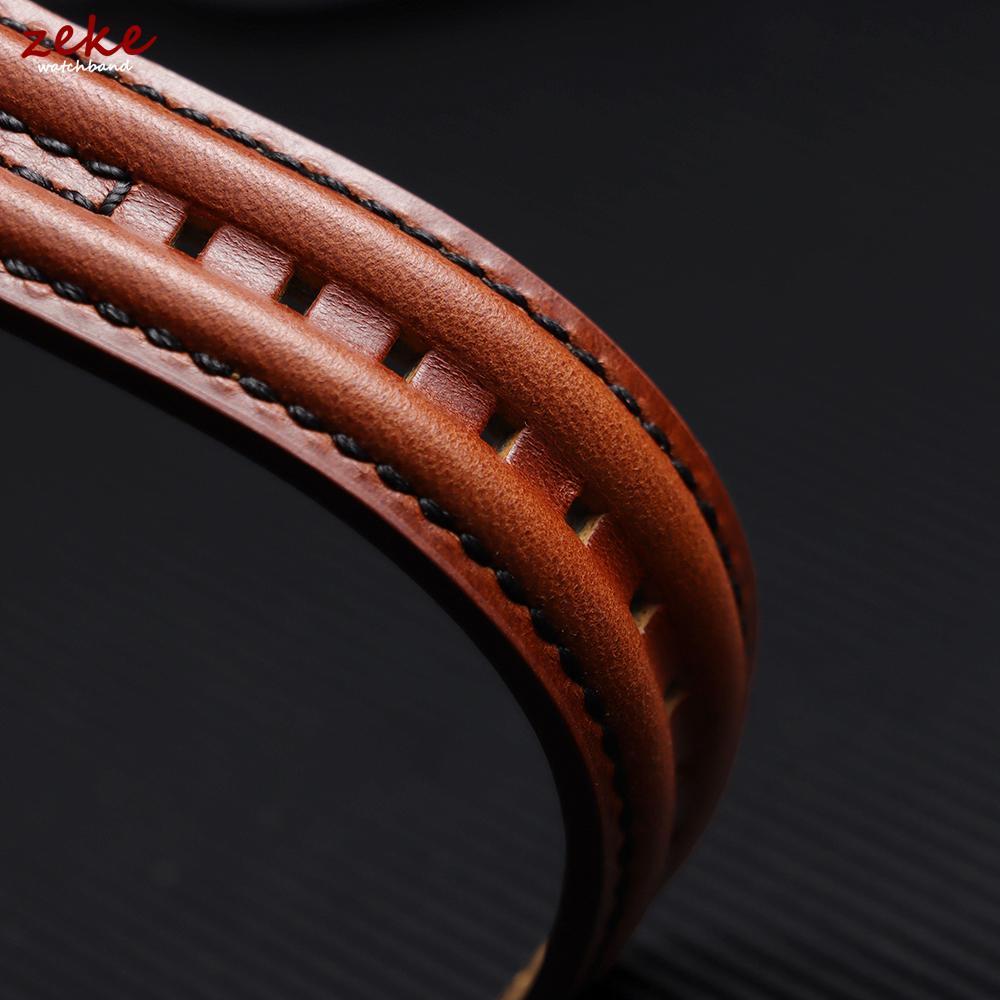 20mm 22mm 24mm Pasek do zegarka ze skóry bydlęcej dla Seiko Vintage Oliwkowo-brązowy skórzany pasek do zegarka Zapięcie motylkowe Casualowy pasek biznesowy