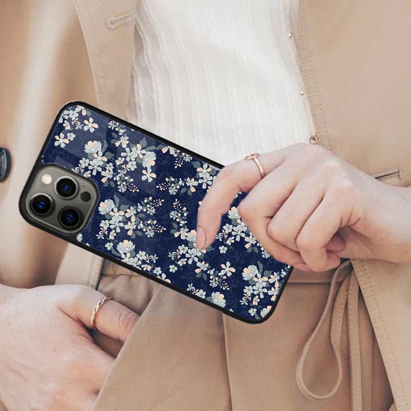 

Floral Theme Pattern Back Magnetic Phone Case For APPLE iPhone 17 Air 16 14 13 12 Pro Max 15 Plus Charge With MagSafe Cover iPhone 13mini
