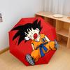 1 PC Automatic Folding Umbrella - Cute Cartoon Son Goku Pattern Portable Foldable Design With 8 Ribs Christmas Birthday Gifts