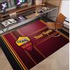Personalized Crystal Velvet Carpet AS Roma FC Pattern Non Slip Floor Rug