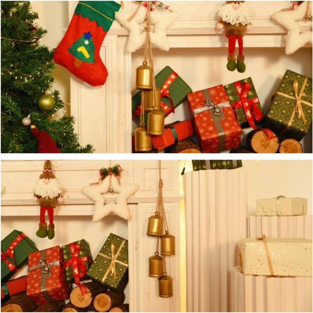 Metal Christmas Cow Bells Vintage Tranquil Wind Chimes  Christmas Tree Decoration
