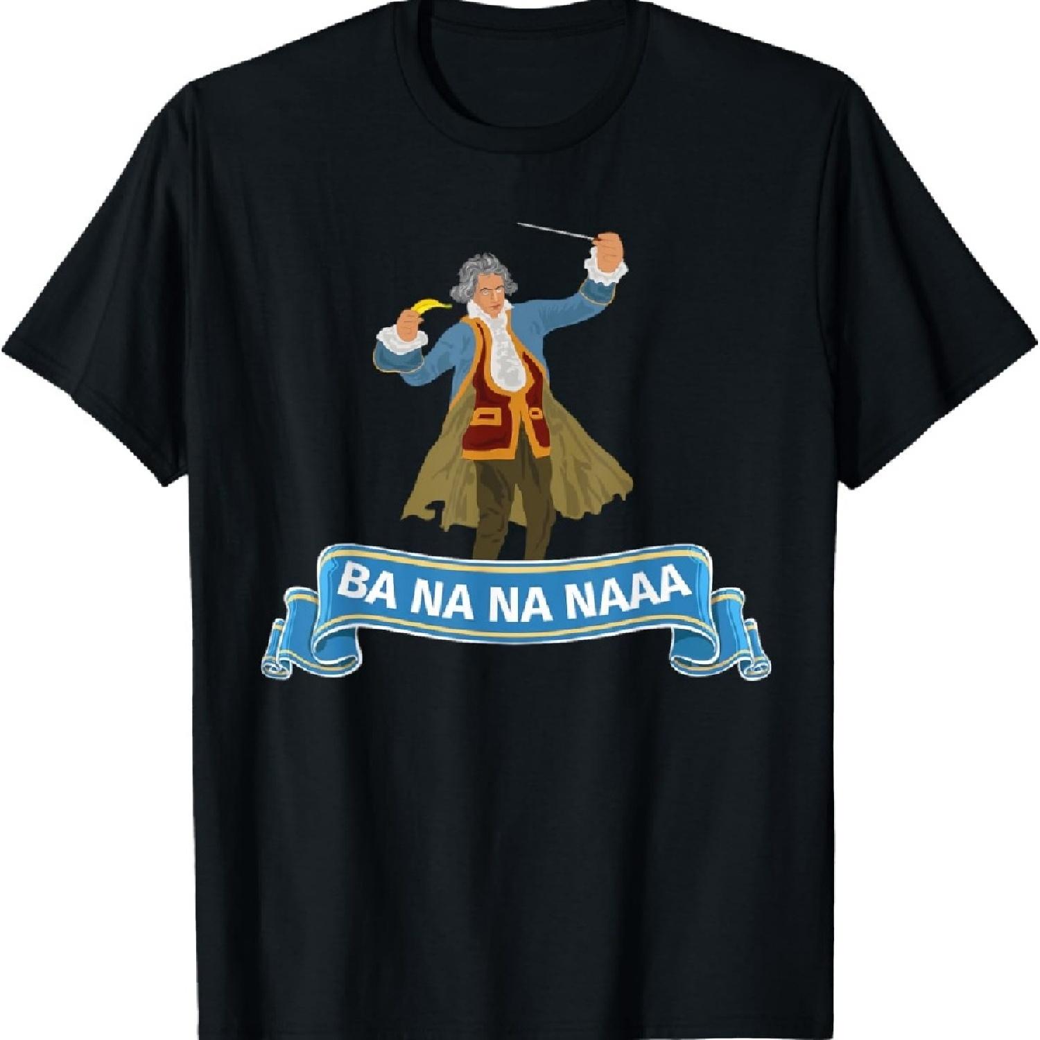 

Funny Ba-na-na-na Ludwig Van Beethoven Composer T-Shirt XXXXXL чорний