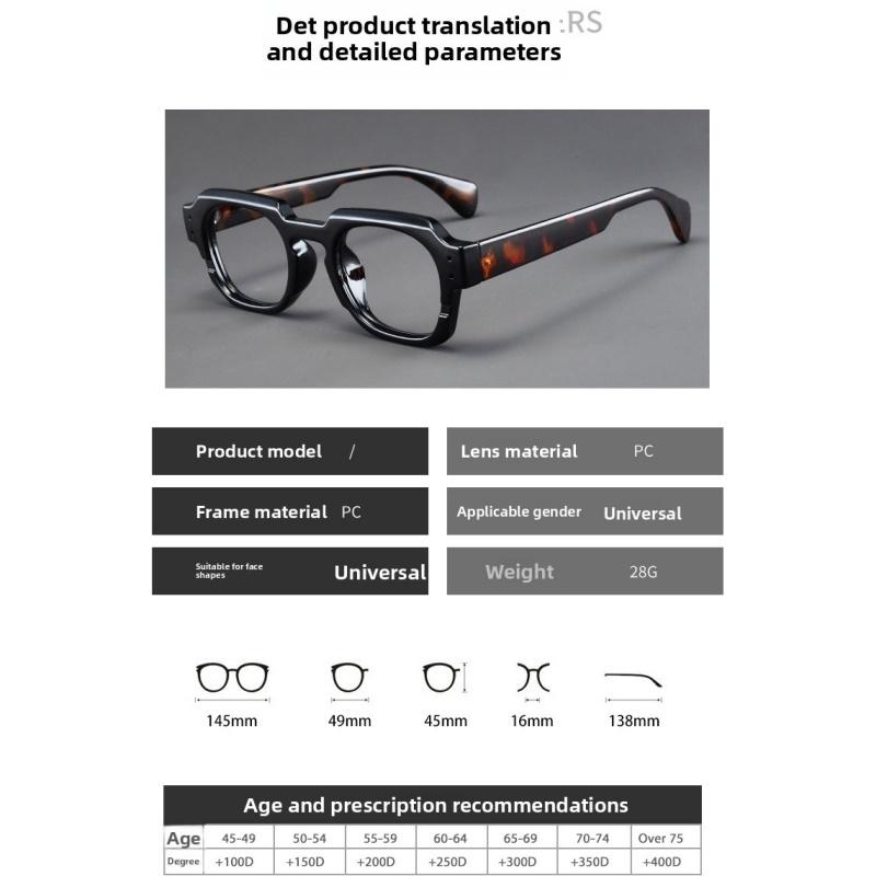 Damenbrillen Herren- und Damenmodebrillen mit quadratischem Gestell