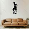 Soccer Player Metal Wall Art Sign Personalized Name Number Outdoor Sports Decor