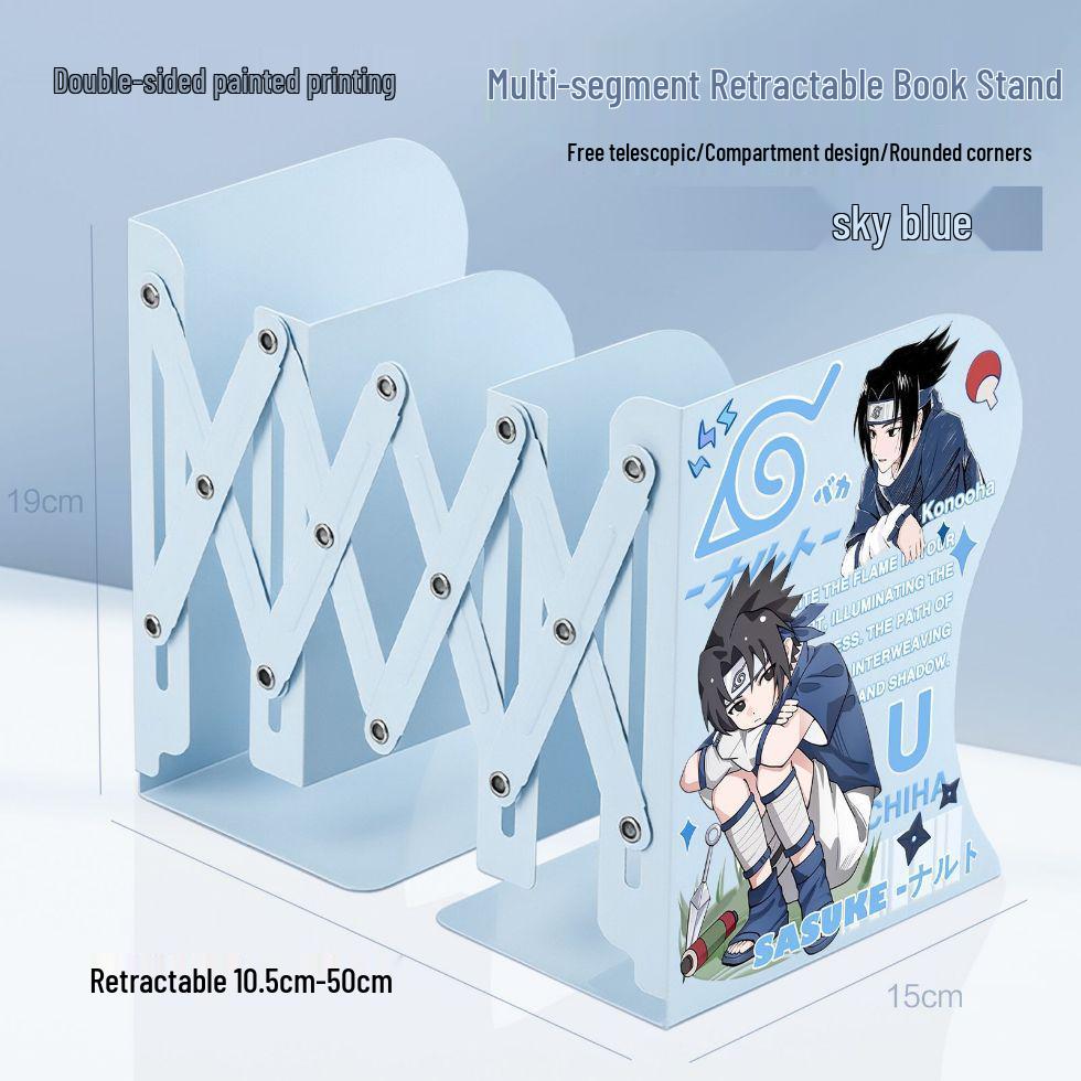 

Naruto & Sasuke Retractable Desktop Organizer and Bookshelf Thickened Metal Adjustable Bookshelf