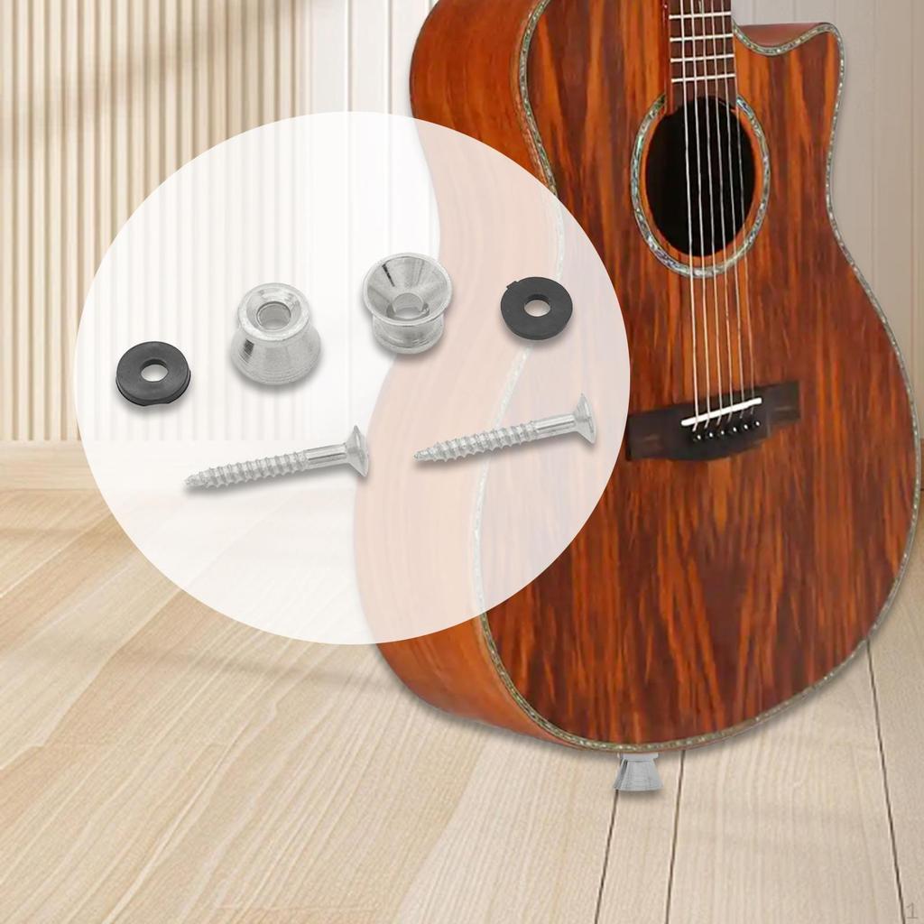 Electric Guitar Strap Buttons End Pins Replacement Easy Installation Locks