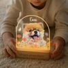 Individuelles Herzförmiges Gedenkstück für Hunde, damit Hundebesitzer Haustiermemoiren schätzen können, Bildplakette, Personalisierter Acryl-Fotorahmen