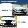 For Mercedes-Benz C Class W204 C180 C200 C250 C300 C350 2011 2013 2014 Automobile Front Bumper Splitter Lip Splitter Body Kit