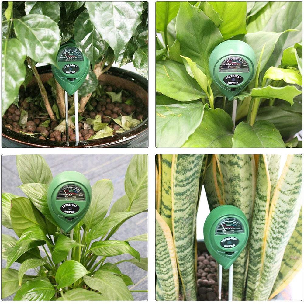 Multi-functional pH Test Meter Acidity Sunlight Monitor 3in1 Soil Tester Moisture Sunlight Testing