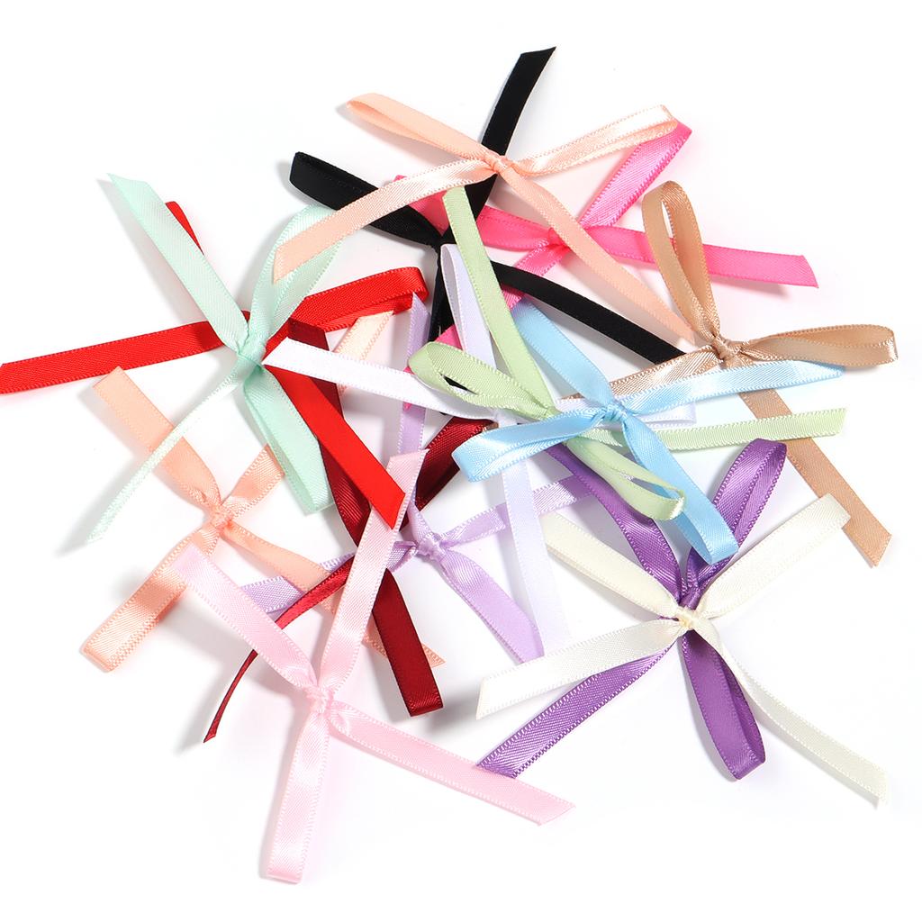 30pcs 6.5*8.5cm Polyester Satin Ribbon Bows Colorful Ballet Style Bows For DIY Wedding Party Clothing Headwear Gifts Decoration