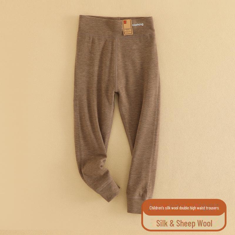 Children's High-Waist Warm Pants: Double-Layer Velvet Cotton for Boys & Girls – Ideal School Uniform for Autumn & Winter