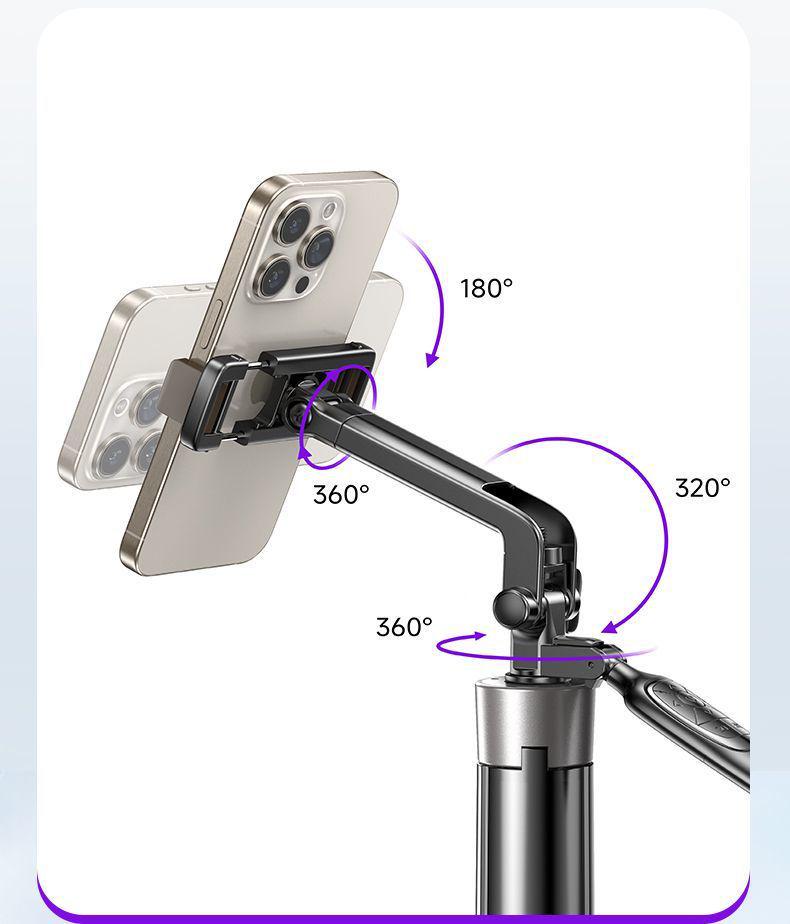 2025 Anti-Wackel Tragbarer Selfie-Stick & Handyhalter für Bodenfotografie