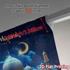2pcs, 2D FLAT PRINTING Curtains (Without Rod) Eid Celebration Chic Creative Curtains Semi-Sheer Curtains Outdoor Decorations