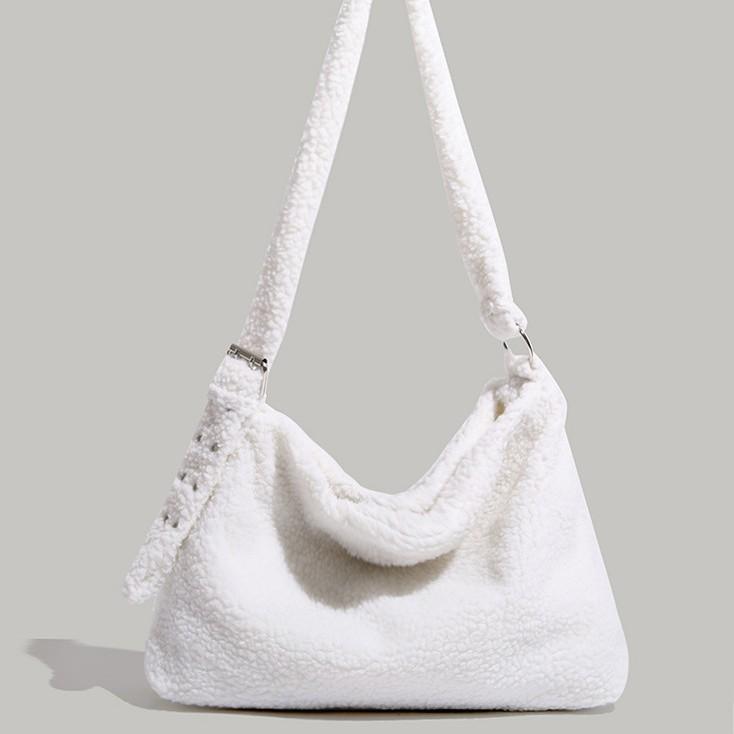 Autumn Winter Bag Women 2024 New Soft Plush Crossbody Bag Versatile Large Capacity Lamb Wool Underarm Shoulder Bag