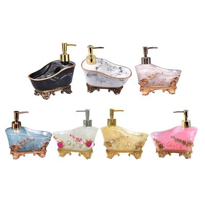 Seifenspender Harz Manuell Flüssiglotion 1 Stück Wiederverwendbar Stilvoll Handlotionflasche für Hotel Küche Badezimmer Tischplatte Waschraum