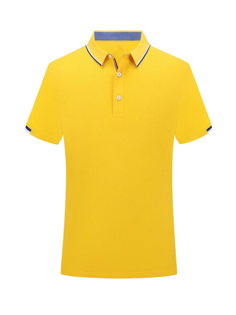 Custom Silk Cotton Short-Sleeve Polo Team Shirt with Logo Printing