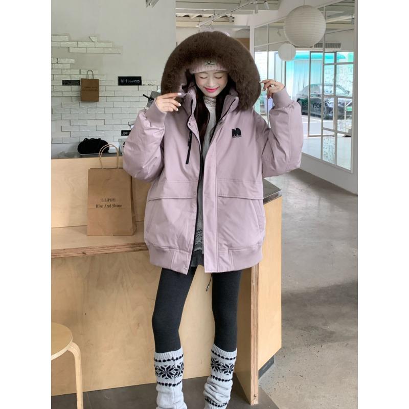 Tooling Cotton Clothes Women's Winter New Short, Small, Big Fur Collar Thickened Pie To Overcome Cotton-padded Clothes and Jackets Sports Models