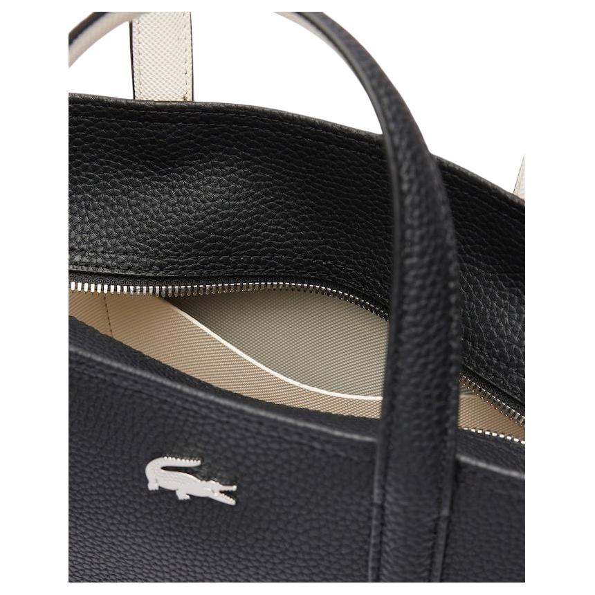 Lacoste Iconic Small Check PVC Tote Bag Women Tote Bags Black NF4929AA