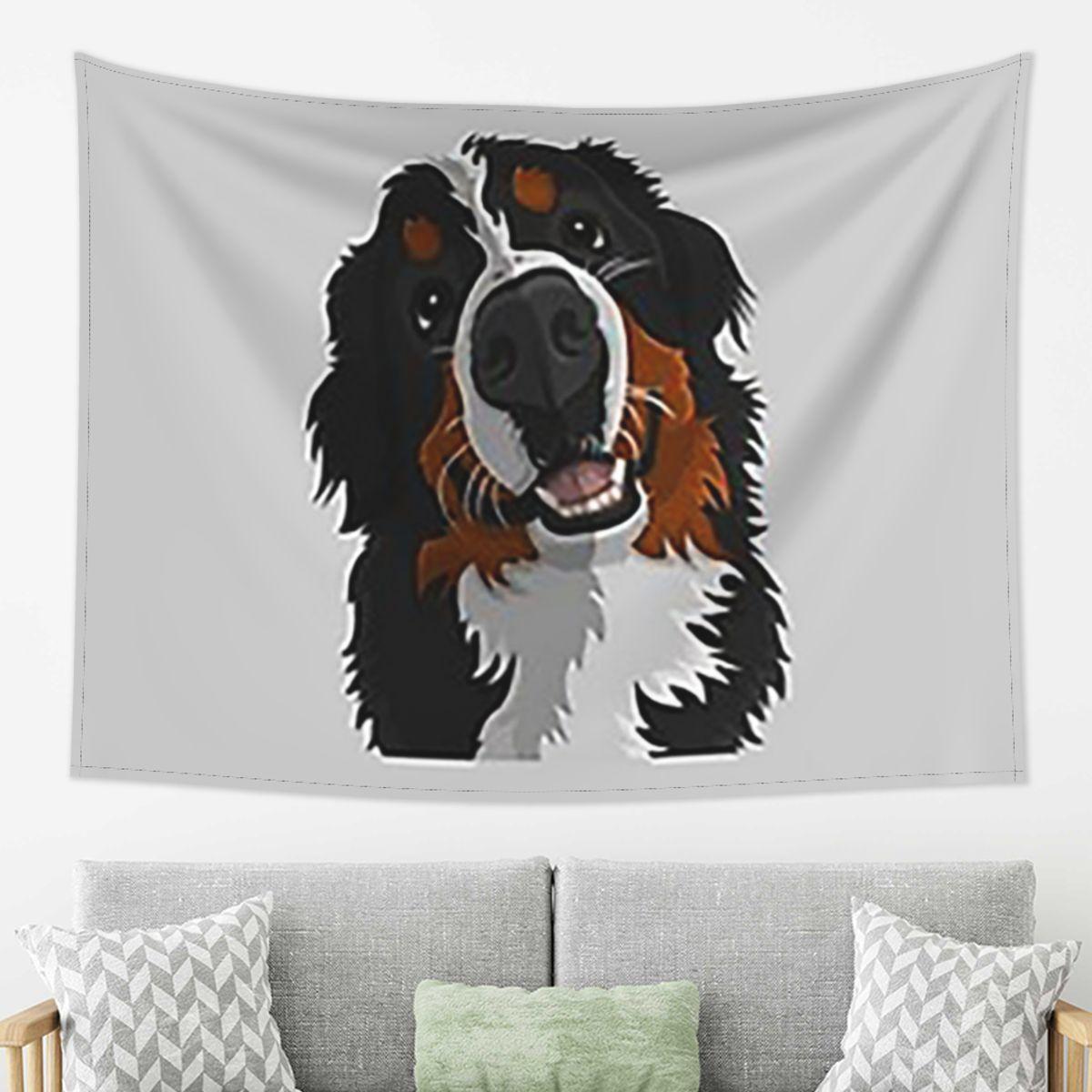 

Bernese Mountain Dog Tapestry Decoration Art Aesthetic Tapestries for Living Room Bedroom Home Wall Cloth Wall Hanging 74x94cm(29x37in)