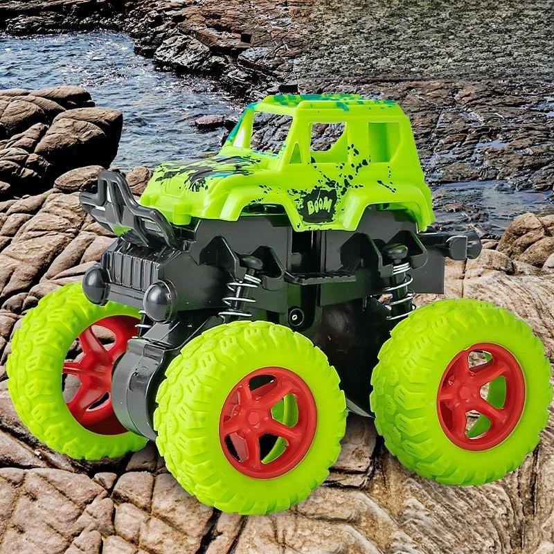 Inertia Cartoon Graffiti Offroad Car Toy With Doublesided Stunt Flip For Kids Play And Development