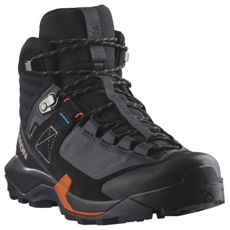 Salomon Gore-Tex Comfortable Non-Slip Durable High-Top Hiking Shoes Women Hiking Shoes Black L47567200