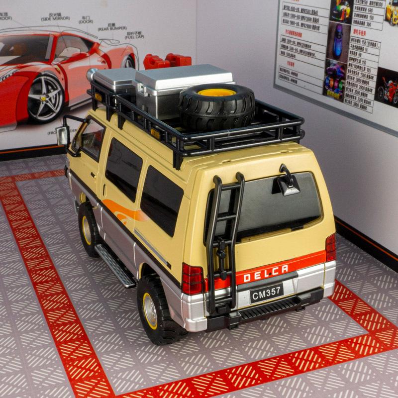 Simulation Delica Outdoor Camping Van Legierung Modell Auto Ornamente Akustooptischen Stoßdämpfende Spielzeug