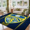 Leeds United Design Crystal Velvet Rug Soft Decorative Mat for Bedroom Entrance