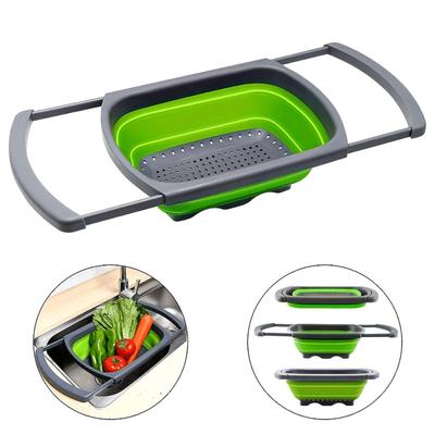1 PCS Foldable Silicone Colander - Food Grade, Vegetable Fruit Drainer