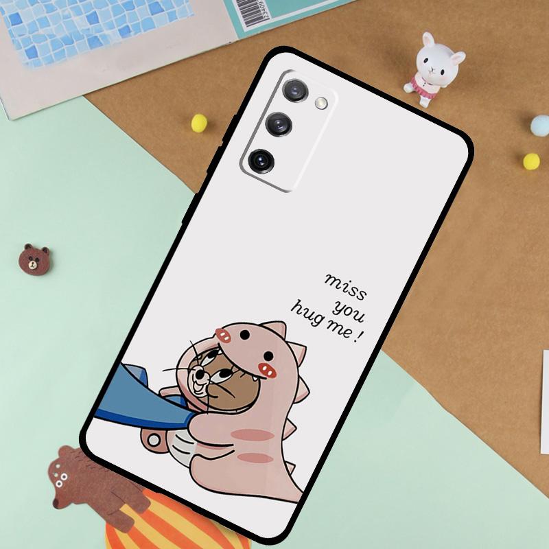 Couple Matching Cute Dinosaur Case For Samsung Galaxy S23 S22 Ultra S21 S20 FE S8 S9 S10 Note 10 Plus Note 20 Ultra Cover