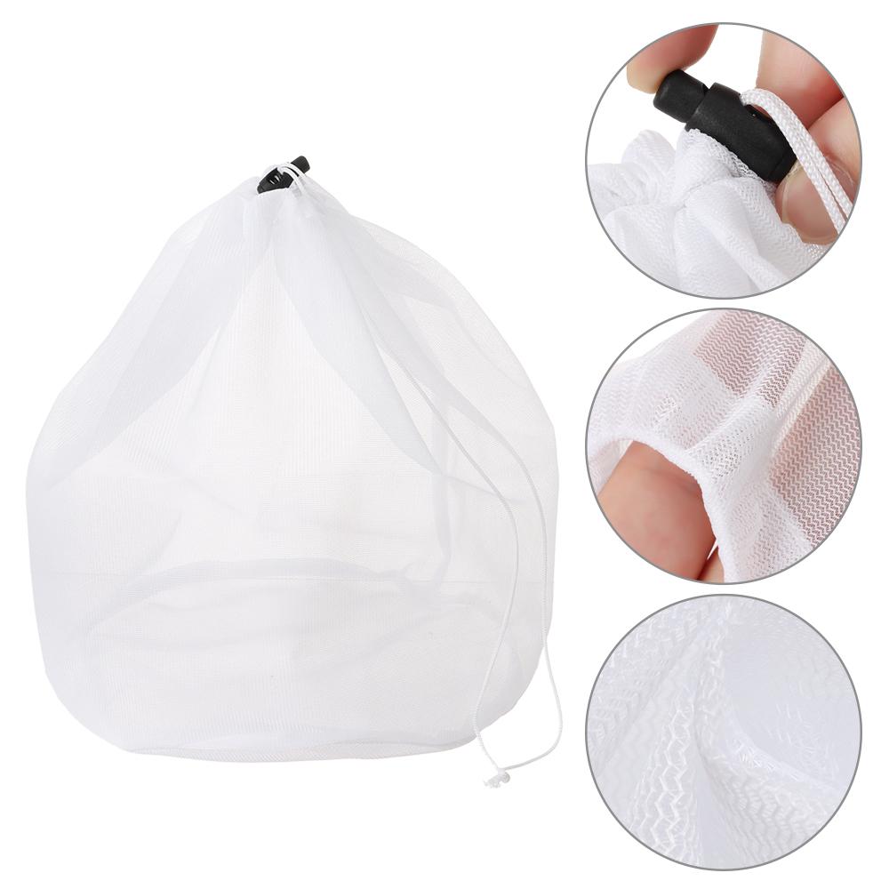 Durable Nylon Fine Mesh Laundry Wash Bag Storage Pouch Bag Laundry Care Drawstring