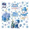 New Christmas Party Decoration Creative Bells, Reindeer, Santa Claus, Electrostatic Stickers, Snowflakes, Snowmen, Glass Stickers