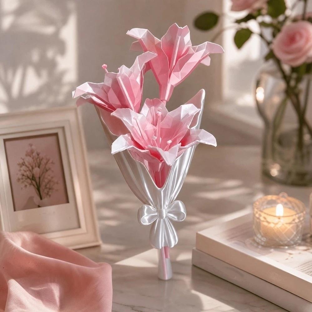 3D Printed Aesthetic Flower Vase European Style Bow Vase Unique Desktop Ornament Table Centerpiece